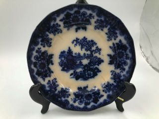 Antique Flow Blue Honc 1855 Salad Plate Pre - Owned