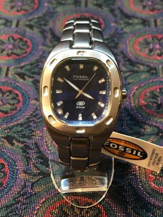 Rare Vintage Men’s Fossil Blue Watch - Tag/box - Exc / Never Worn
