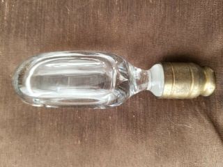 Antique Crystal Glass And Brass Lamp Finial Standard Lamp Harp Thread