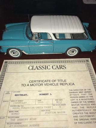 Danbury 1955 Chevrolet Nomad 1/24 Die Cast Car No Box Rare
