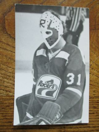 1974 - 75 Ed Dyck Indianapolis Racers Wha Hockey Kodak Postcard Post Card Rare
