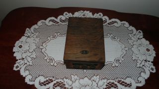 Antique Vintage Dovetailed Wood Box Tele 385b Jack Box