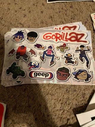 Gorillaz Promotional Stickers Sheet - Extremely Rare