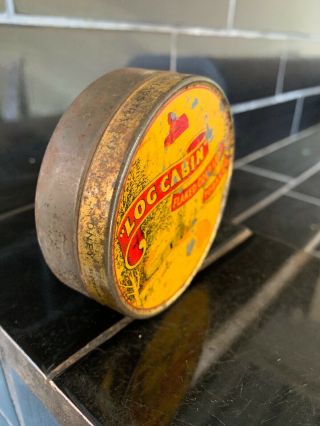 LOG CABIN Flake Tobacco Vintage Round Tin RARE 2