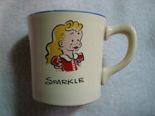 Rare 1950s Homer Laughlin Dick Tracy Comic Characters Sparkle Mugg Junior Mug