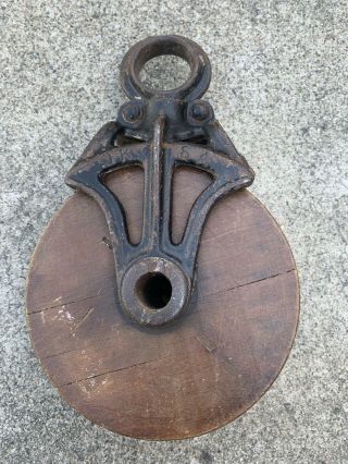 Antique Vintage Myers Barn Pulley Ok 8a/9a Maritime Pulley Ships Block