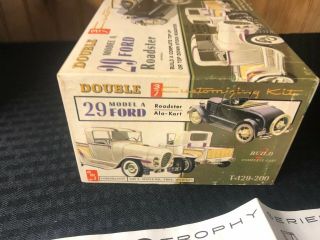 AMT ‘29 Ford Model A Roadster Ala Kart Double Kit Issue T - 129 RARE 1 3