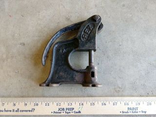 Antique Vintage Rex 27 Black Cast Iron Rivet Punch Tool Leather Riveter