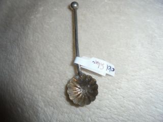 Small Antique Solid Silver Salt / Mustard Spoon - Stamped