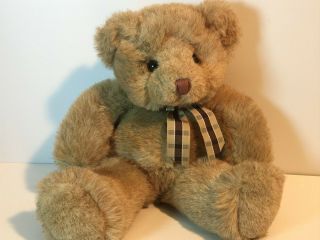 Vintage Teddy So Soft Bear With Bow Russ Berrie Plush 11 " Stuffed Rare I - 06 4568