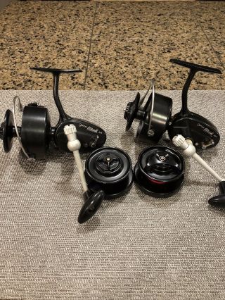 (2) Vintage Garcia Mitchell 306 Spinning Reels With Two Spools Made In France.