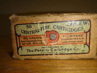 Antique Shell 32 S & W Ammo Box Peters Cartridge Co.