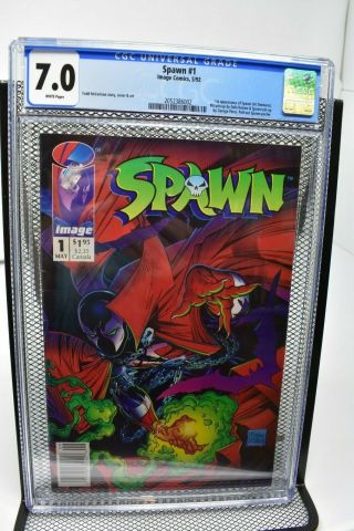 Spawn 1 Newsstand Variant Cgc 7.  0 Image 1992 Rare Mcfarlane 1st Appearance