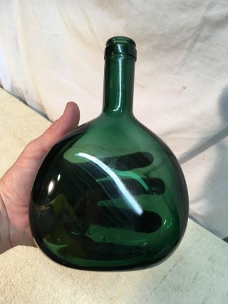 Vintage Green Glass Italian Wine Bottle,  Apothecary Bottle General Store