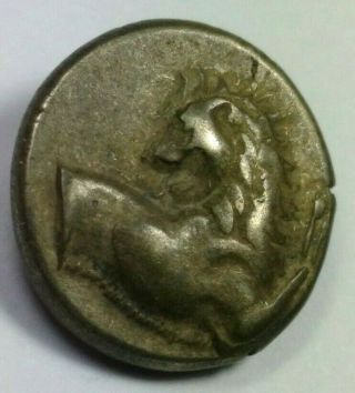 Rare Silver Greek Chersonesos Thrace 400bc Lion Authentic Coin /183