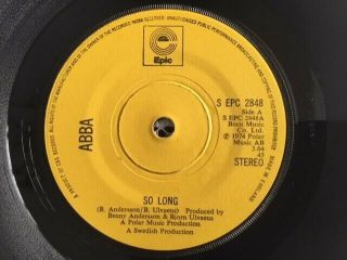 Abba So Long Rare 1974 Uk 7 " Vinyl