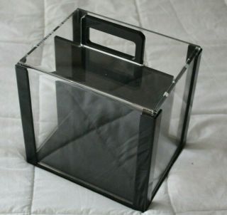 Vintage Lucite/acrylic Rare Display Case With Handle 10 By 10 By 7.  7/8 5 Pounds