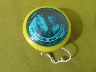 Vintage Rare " Roy Rogers & Trigger " Yo - Yo & String,  Western Plastics,  Rr Yo - Yo,  Vgc