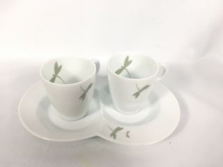 Van Cleef & Arpels Rare Dual Dragonfly Espresso / Tea Cup Set