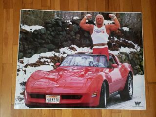 Vintage Wwf Hulk Hogan Corvette Poster Rare