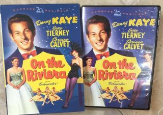 On The Riviera Dvd Danny Kaye 1951 Rare,  4 Lobby Cards❗️ - Ship Tomorrow