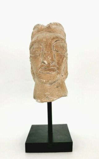 Ancient Bactrian Ca.  2000 Bc Marble Head Of A God - Rare - R 187