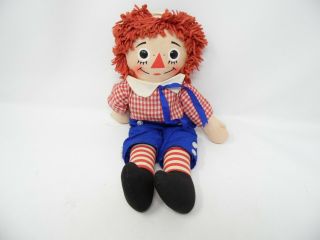 Vintage Raggedy Ann Andy Doll Knickerbocker Toys - Red Striped Socks