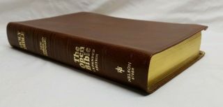 Rare American Standard Open Bible Expanded Edition Nasb Cowhide Leather 1985