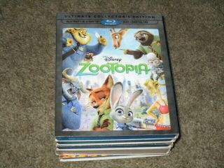 3d Movie Blu Ray Zootopia Disney Pixar W/rare Lenticular Sleeve