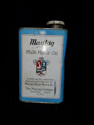Vintage Maytag Multi - Motor Oil & Gas Fuel Mixing Can/tin Rare Quart