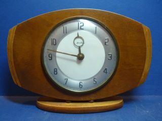 Bentima Clocks Windup Wood & Brass Mantle Vintage 2