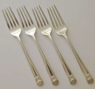 4 Rogers Eternally Yours Dinner Forks International Silver Plate Fork Set Of 4