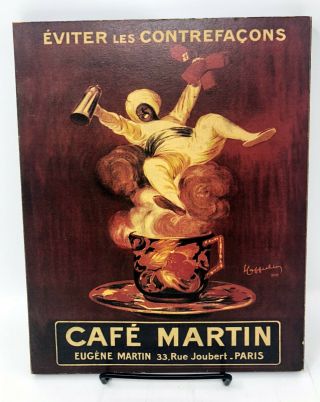 Vintage 1960s Cafe Martin 22 Rue Joubert Paris France By Leonetto Cappiello 1921