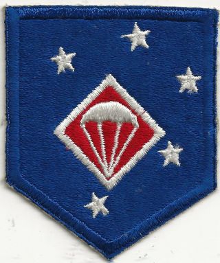 Ex/rare Orig Wwii " Usmc Paratrooper " Patch - Fully Emb With White Cotton Thread