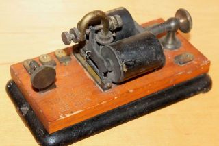 Antique Western Union Telegraph Ham Signal Key Keyer Morse Code Sounder Relay