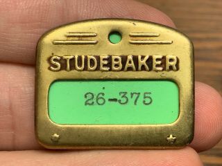 Studebaker Employee Id Badge 26 - 375 Extremely Rare And Old.