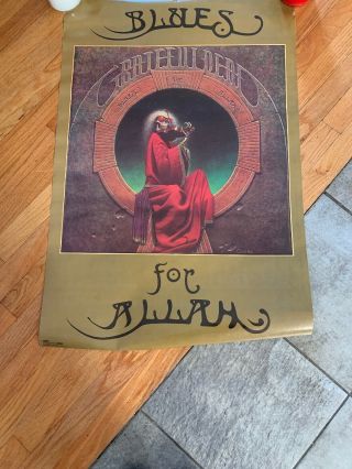 1987 Grateful Dead Blues For Allah Poster Vintage Rare Jerry Garcia