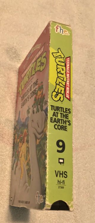 RARE Teenage Mutant Ninja Turtles EARTH ' S at the Earths Core VHS 1991 TMNT HTF 2