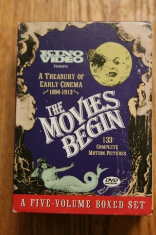 Kino Video: The Movies Begin 133 Complete Motion Pictures 1894 - 1913 Rare Oop