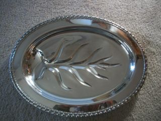 Vintage Wm Rogers Silver Plate 810 Serving Meat Platter Tray Tree Of Life