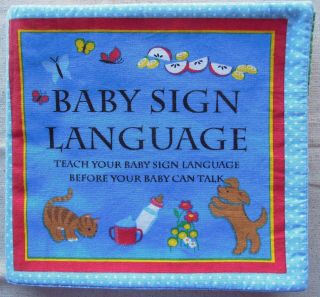 Cranston Vip Fabric Panel Book “baby Sign Language” Soft Book Finished Rare