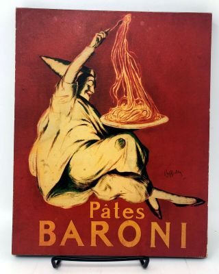 Vintage Signed 1960s Italian Advertising Pates Baroni By Leonetto Cappiello 1921