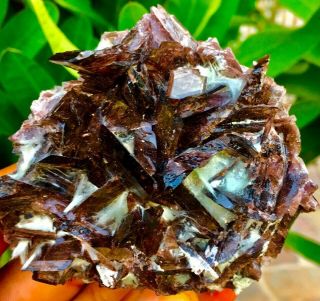Wow 1095 Carats Rare Unique Axinite Cluster With Calcuite And Albite