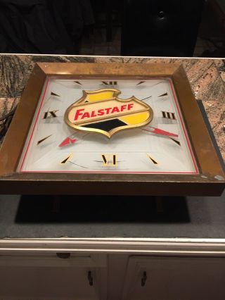 Rare 1950’s Falstaff Beer Lighted Sign Clock