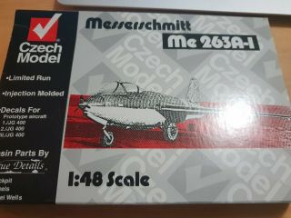 Rare Czech Models 1/48 Scale Messerschmitt Me - 263a - 1 - Resin Parts