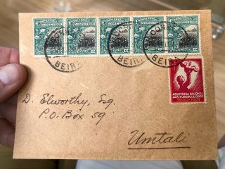 22 Rare Portugal Portuguese Colonial Mozambique Postal Cover