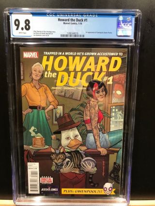 Marvel Howard The Duck 1 Cgc 9.  8 Rare First Appearance Of Gwenpool