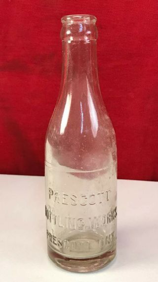 Antique Glass Bottle Prescott Bottling Ontario