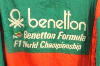 Rare Vintage Benetton Formula 1 World Championship Racing Team Jacket