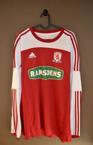 Middlesbrough 2011 2012 Home Football Shirt Jersey Adidas Long Sleeve Xl Rare